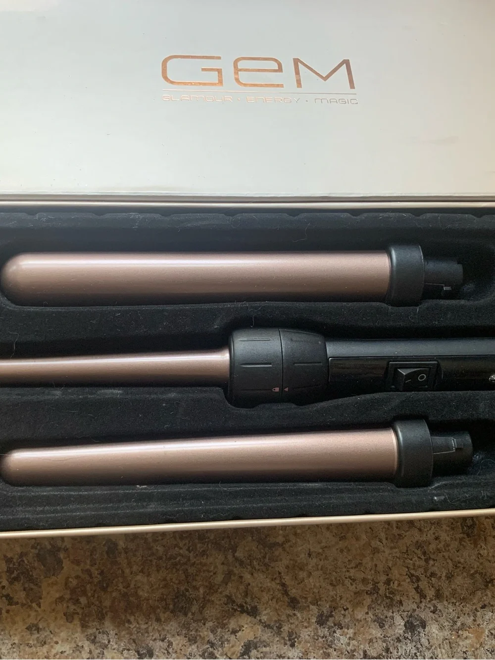 3-in-1 Interchangeable Curling Wand - Rose Gold